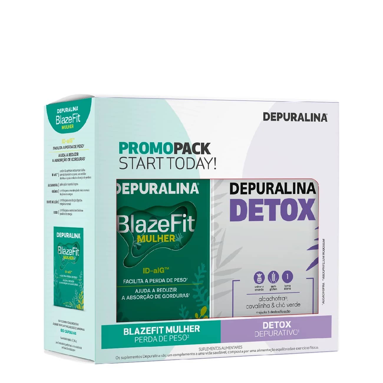 Depuralina PromoPack BlazeFit Mulher x60 Cápsulas + Detox x10 Sticks